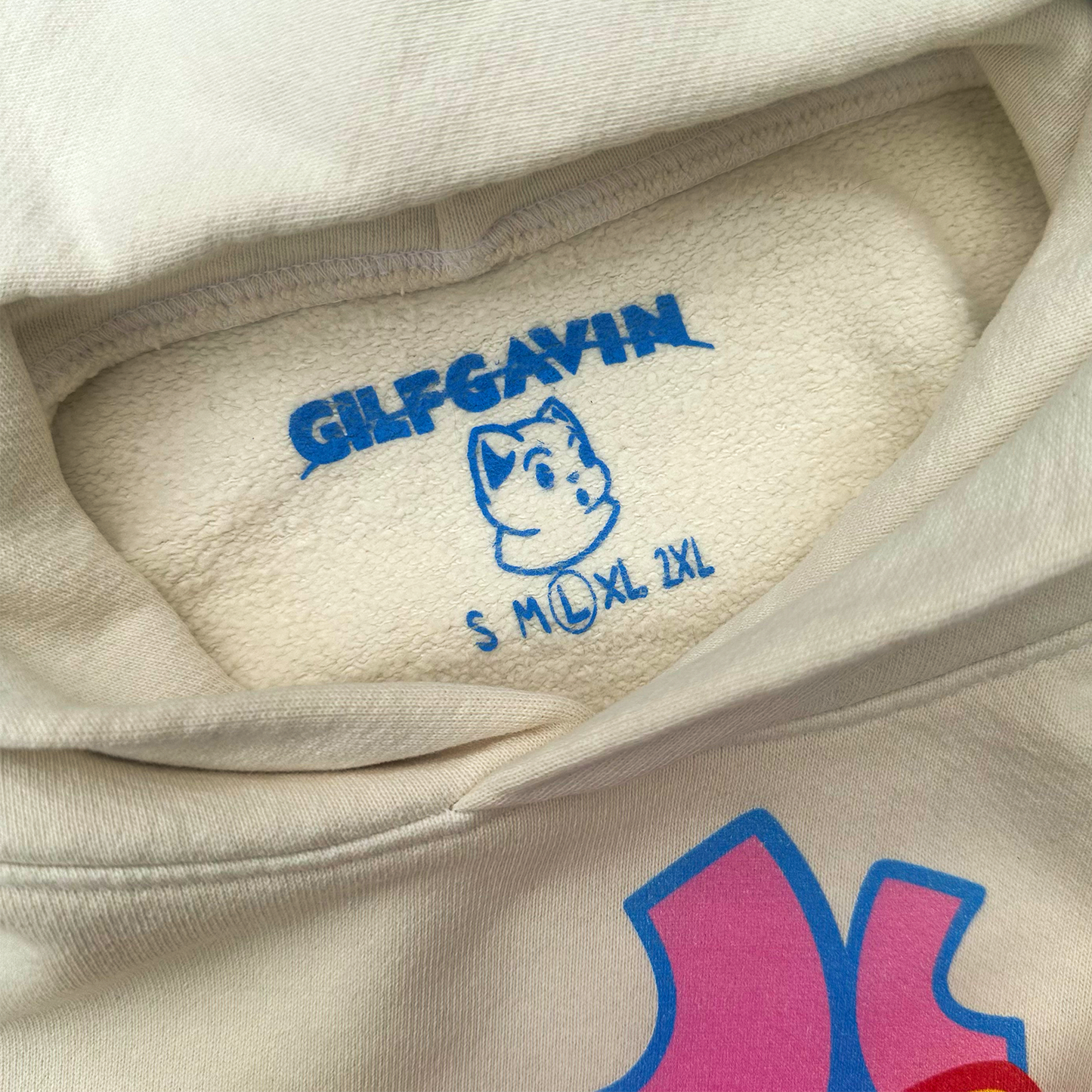 BIG CAT HOODIE - CREAM
