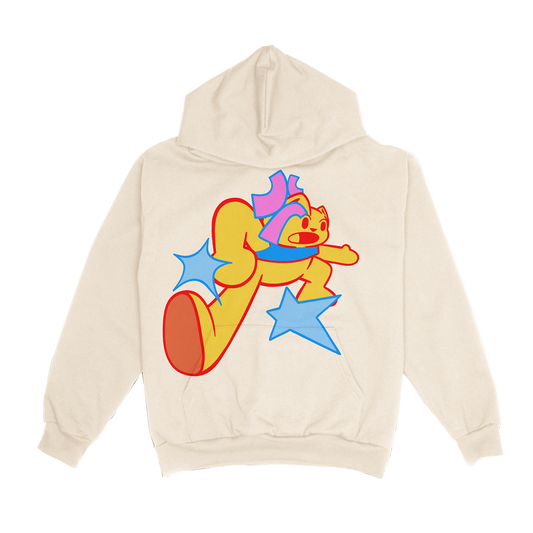 BIG CAT HOODIE - CREAM