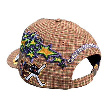 I LOVE LATINAS HAT - BROWN PLAID