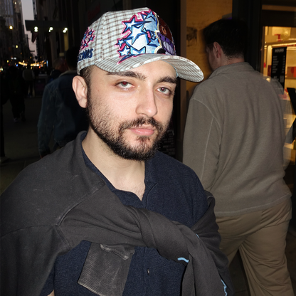 I LOVE LATINAS HAT - BLUE PLAID