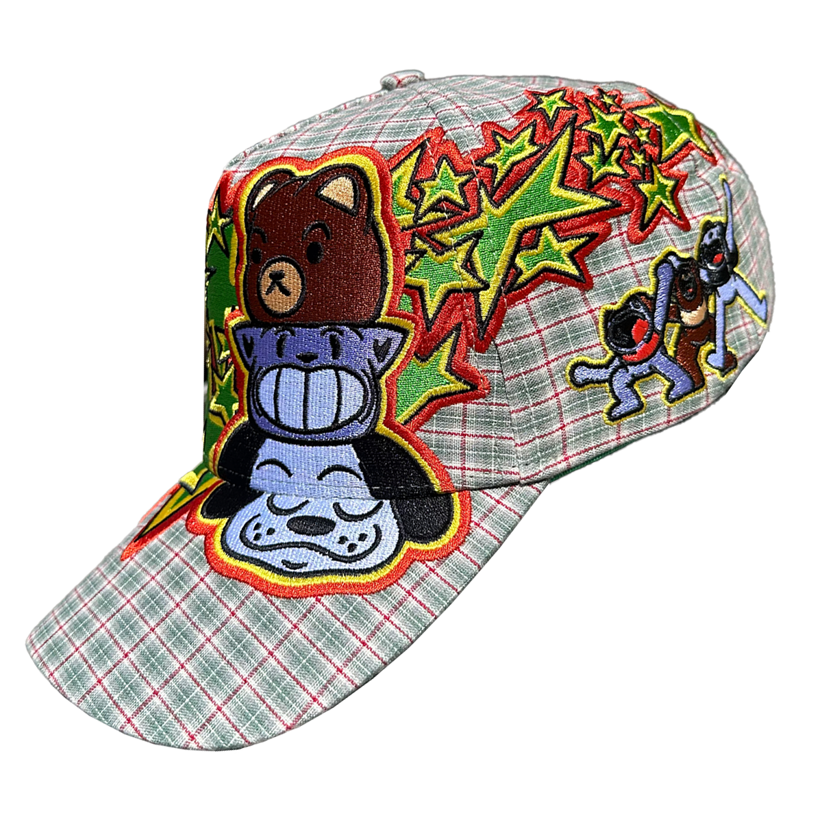 I LOVE LATINAS HAT - GREEN PLAID