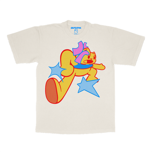 BIG CAT TEE - CREAM