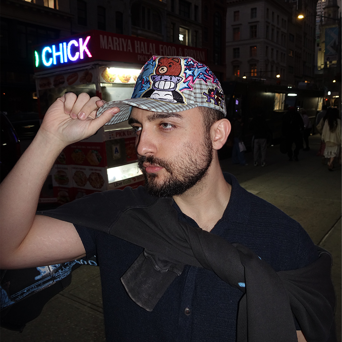 I LOVE LATINAS HAT - BLUE PLAID