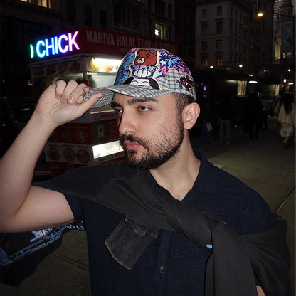 I LOVE LATINAS HAT - BLUE PLAID