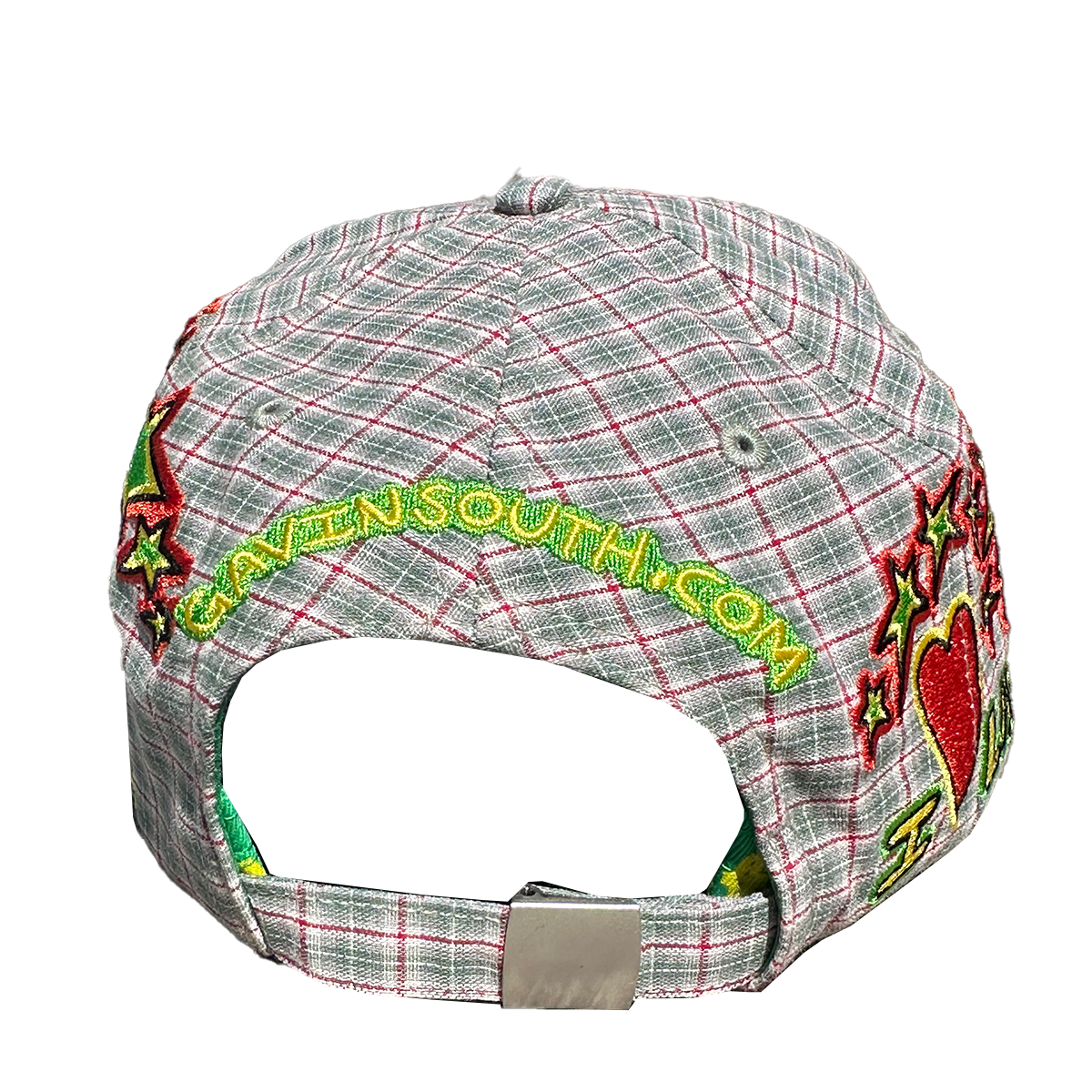 I LOVE LATINAS HAT - GREEN PLAID