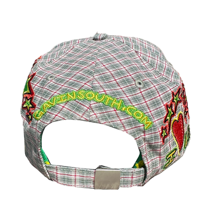 I LOVE LATINAS HAT - GREEN PLAID