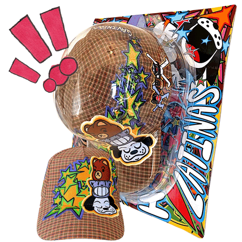 I LOVE LATINAS HAT - BROWN PLAID