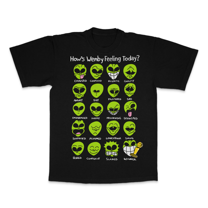 "HOW'S WEMBY FEELING?" TEE - BLACK